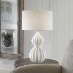 UTTERMOST LISLE WHITE MARBLE TABLE LAMP Lighting