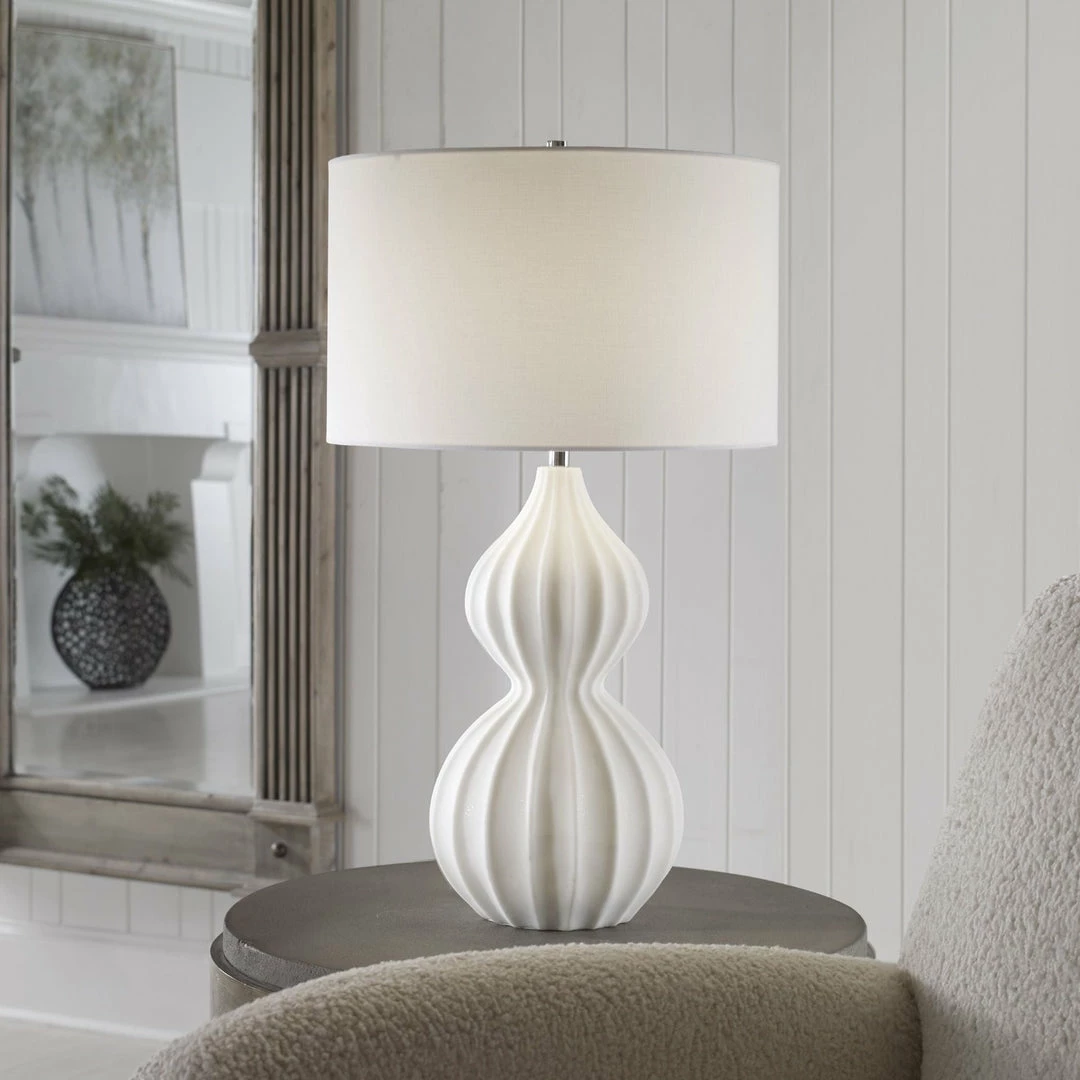 Top 10 ๐ UTTERMOST LISLE WHITE MARBLE TABLE LAMP Lighting ๐งจ 2 UTTERMOST LISLE WHITE MARBLE TABLE LAMP Lighting