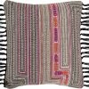 SURYA Pillows + Decor LITA EMBROIDERED FRINGE THROW PILLOW