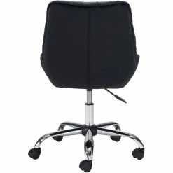 ZUO LOFT PLUSH TUFTED VELVET OFFICE CHAIR: BLACK