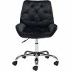 ZUO LOFT PLUSH TUFTED VELVET OFFICE CHAIR: BLACK