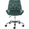 ZUO LOFT PLUSH TUFTED VELVET OFFICE CHAIR: GREEN