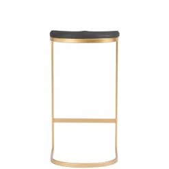 ZUO LOUIS BLACK + GOLD BAR STOOL | SET OF 2 Kitchen + Dining