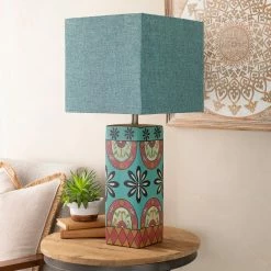 SURYA LUPITA HAND PAINTED CERAMIC LAMP