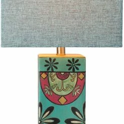 SURYA LUPITA HAND PAINTED CERAMIC LAMP