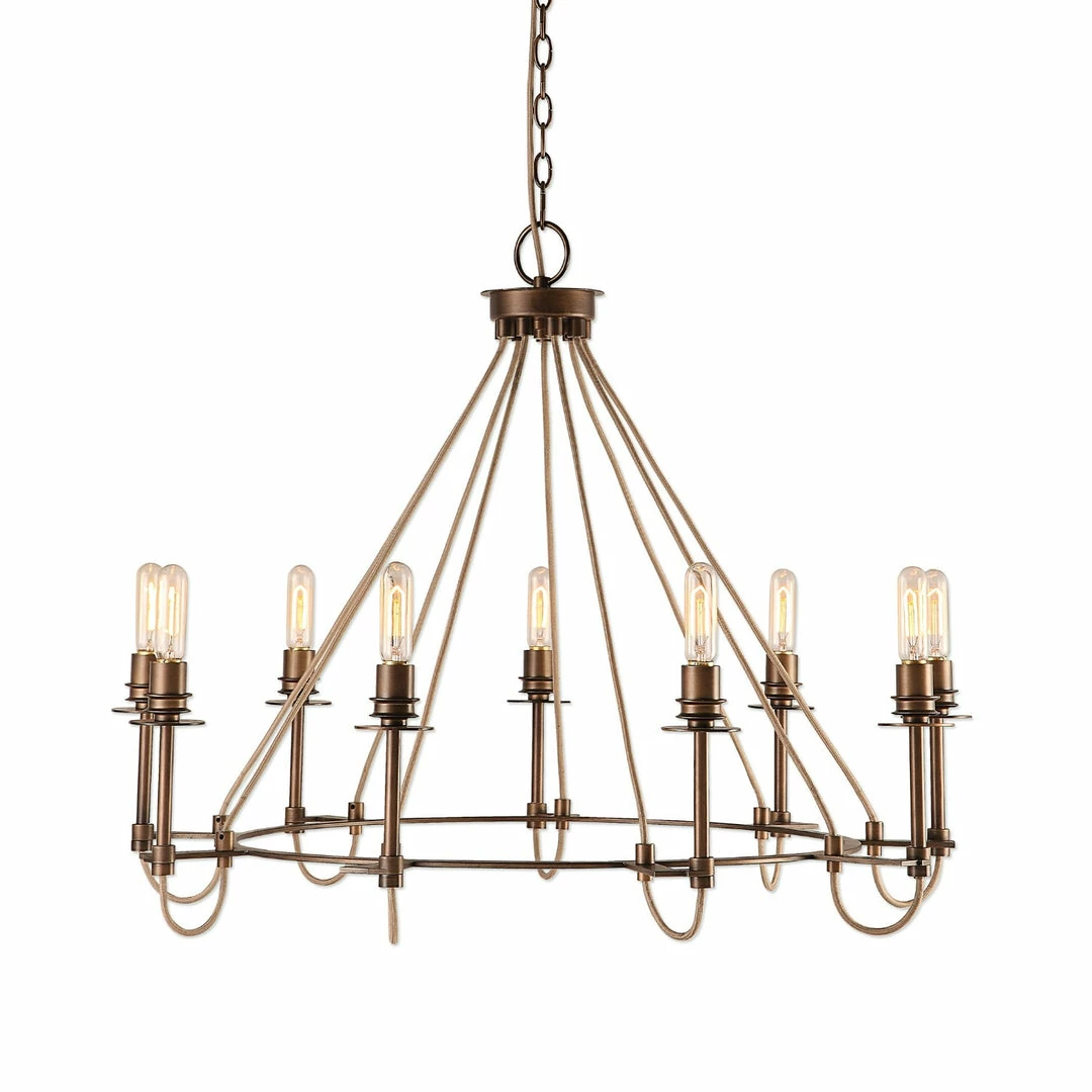 Promo 🤩 UTTERMOST Lighting LYNDHURST 9 LIGHT CHANDELIER ❤️ 2 UTTERMOST Lighting LYNDHURST 9 LIGHT CHANDELIER