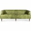 MOES Living Room MAGDELAN DIAMOND TUFTED LEATHER SOFA: GREEN