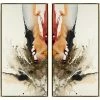 L ART "MAGENTA TANGO" DIPTYCH CANVAS ART