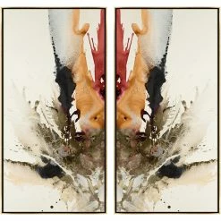 L ART "MAGENTA TANGO" DIPTYCH CANVAS ART