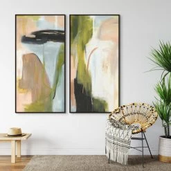 L ART "MAJESTIC FIELD" CANVAS ART DIPTYCH Wall Art