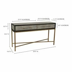 New ๐ MOES MAKO SHAGREEN CONSOLE TABLE โ 17 MOES MAKO SHAGREEN CONSOLE TABLE