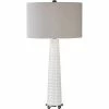 UTTERMOST Lighting MALONE GLOSS WHITE GLASS LAMP