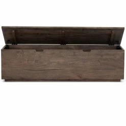 FOUR HANDS MANGO WOOD TRUNK BENCH: AGED BROWN