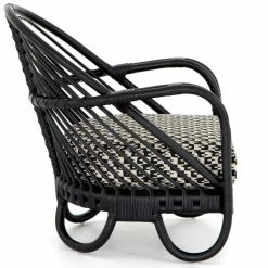 FOUR HANDS MARINA EBONY RATTAN CHAIR