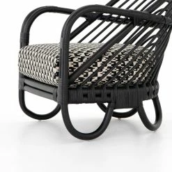 FOUR HANDS MARINA EBONY RATTAN CHAIR
