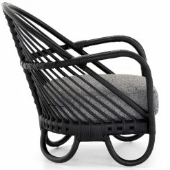 FOUR HANDS MARINA EBONY RATTAN CHAIR