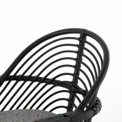 FOUR HANDS MARINA EBONY RATTAN CHAIR