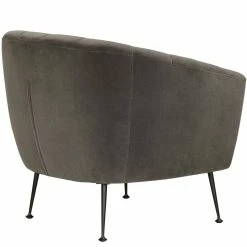 MOES Living Room MARSHALL GREY VELVET CHAIR