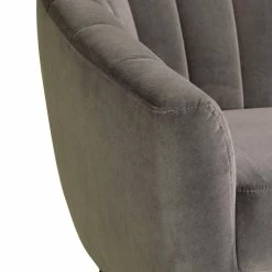 MOES Living Room MARSHALL GREY VELVET CHAIR
