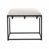 UTTERMOST MECCA BLACK + WHITE SMALL BENCH