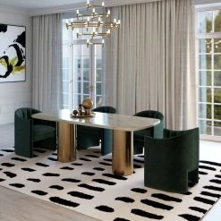 Best Pirce π VIG Furniture MELROSE JADE GREEN VELVET DINING CHAIR 𧨠10 VIG Furniture MELROSE JADE GREEN VELVET DINING CHAIR