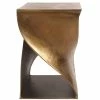 MOES BRONZE + METALLIC BRASS TWIST TABLE Living Room