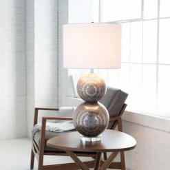 SURYA Lighting MILLICENT ETCHED GLASS LAMP