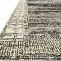 LOLOI MIKA 07 INDOOR-OUTDOOR RUG: CHARCOAL, IVORY