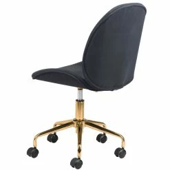 ZUO MILES BLACK VELVET OFFICE CHAIR