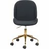 ZUO MILES BLACK VELVET OFFICE CHAIR