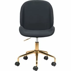 ZUO MILES BLACK VELVET OFFICE CHAIR