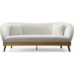 TOV Living Room MINKA CREAM VELVET SOFA