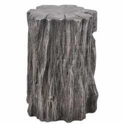 MOES TRUNK STOOL ANTIQUE: SILVER Living Room