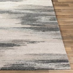SURYA MODESTO WOOL + VISCOSE RUG: CHARCOAL