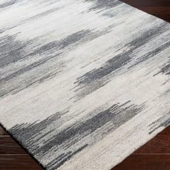 SURYA MODESTO WOOL + VISCOSE RUG: CHARCOAL