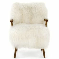 FOUR HANDS Furniture MONGOLIA CREAM FUR ARM CHAIR
