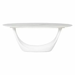 NUEVO MONTANA WHITE OVAL DINING TABLE