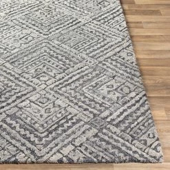 Budget ⭐ SURYA MONTCLAIR WOOL + VISCOSE RUG: CHARCOAL ❤️ 8 SURYA MONTCLAIR WOOL + VISCOSE RUG: CHARCOAL