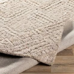 SURYA MONTCLAIR WOOL + VISCOSE RUG: SAND