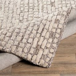 SURYA MONTEZ WOOL + VISCOSE RUG: KHAKI