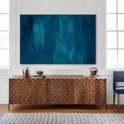 L ART "MOODY BLUE" CANVAS ART Wall Art
