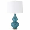 UTTERMOST Lighting MOTTLED TURQUOISE BULB GLASS LAMP