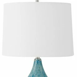 New ๐คฉ UTTERMOST Lighting MOTTLED TURQUOISE BULB GLASS LAMP โ 8 UTTERMOST Lighting MOTTLED TURQUOISE BULB GLASS LAMP