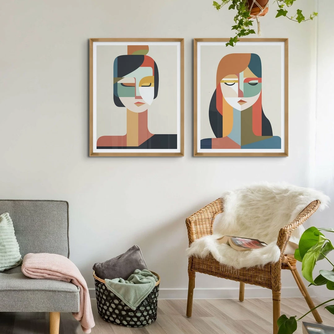 Best deal 😉 L ART "MULTIFACETED II" GLASS FRAMED ART 👍 3 L ART "MULTIFACETED II" GLASS FRAMED ART