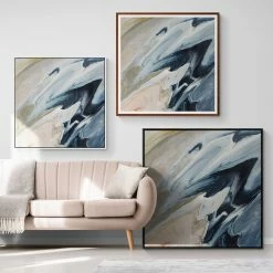 L ART "MY BLUE VALENTINE" EPOXY GLASS COAT ART