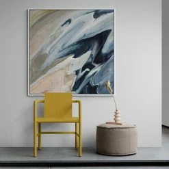 L ART "MY BLUE VALENTINE" EPOXY GLASS COAT ART