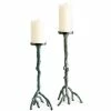 CYAN MYSTIC BRANCH CANDLEHOLDERS