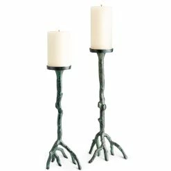 CYAN MYSTIC BRANCH CANDLEHOLDERS