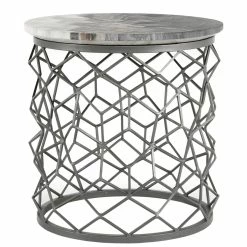 MOES MYTHOS OMBRE MARBLE MOSAIC SIDE TABLE