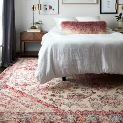 LOLOI NATALYA RUG: PLUM, AQUA MULTI